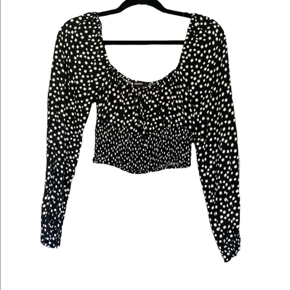 Daisy Print Crop Top